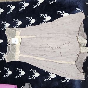 Distressed dressy tank